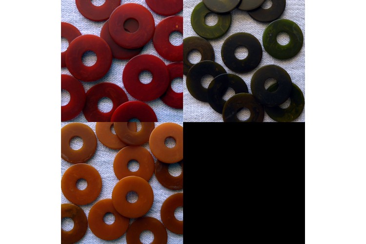 Vintage-Swirled-Celluloid Coins (Dozen)