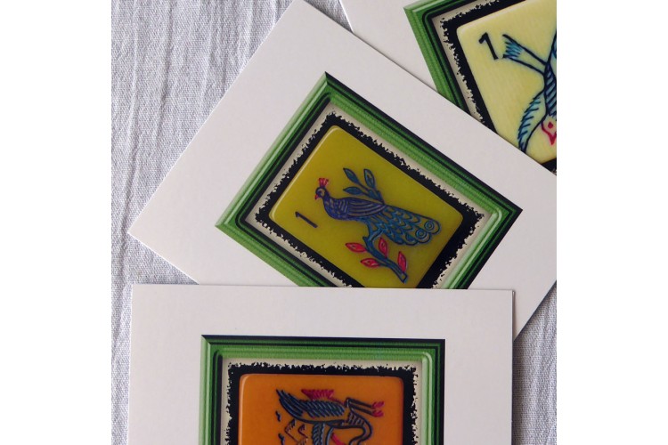 mahjongtileartcards™ - Vintage Catalin One-Bams (2020)