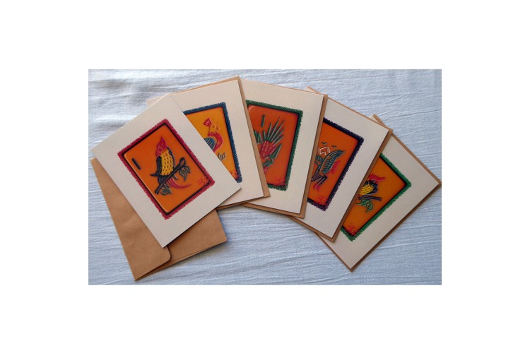mahjongtileartcards™ - Vintage/Retro Catalin One-Bams (2020)