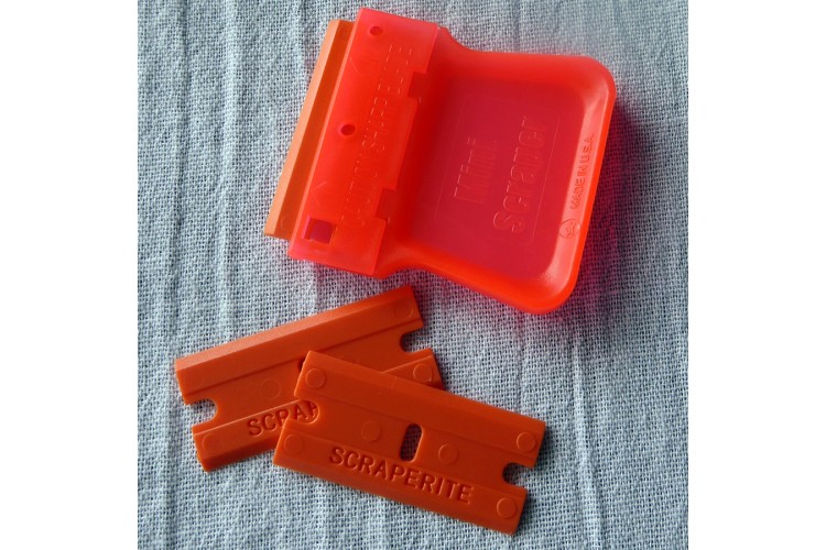 Sticker Remover Handle and Plastic Razor Blades
